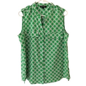 Notations Green Sleeveless Crew Neck Top Blouse size L +Dress